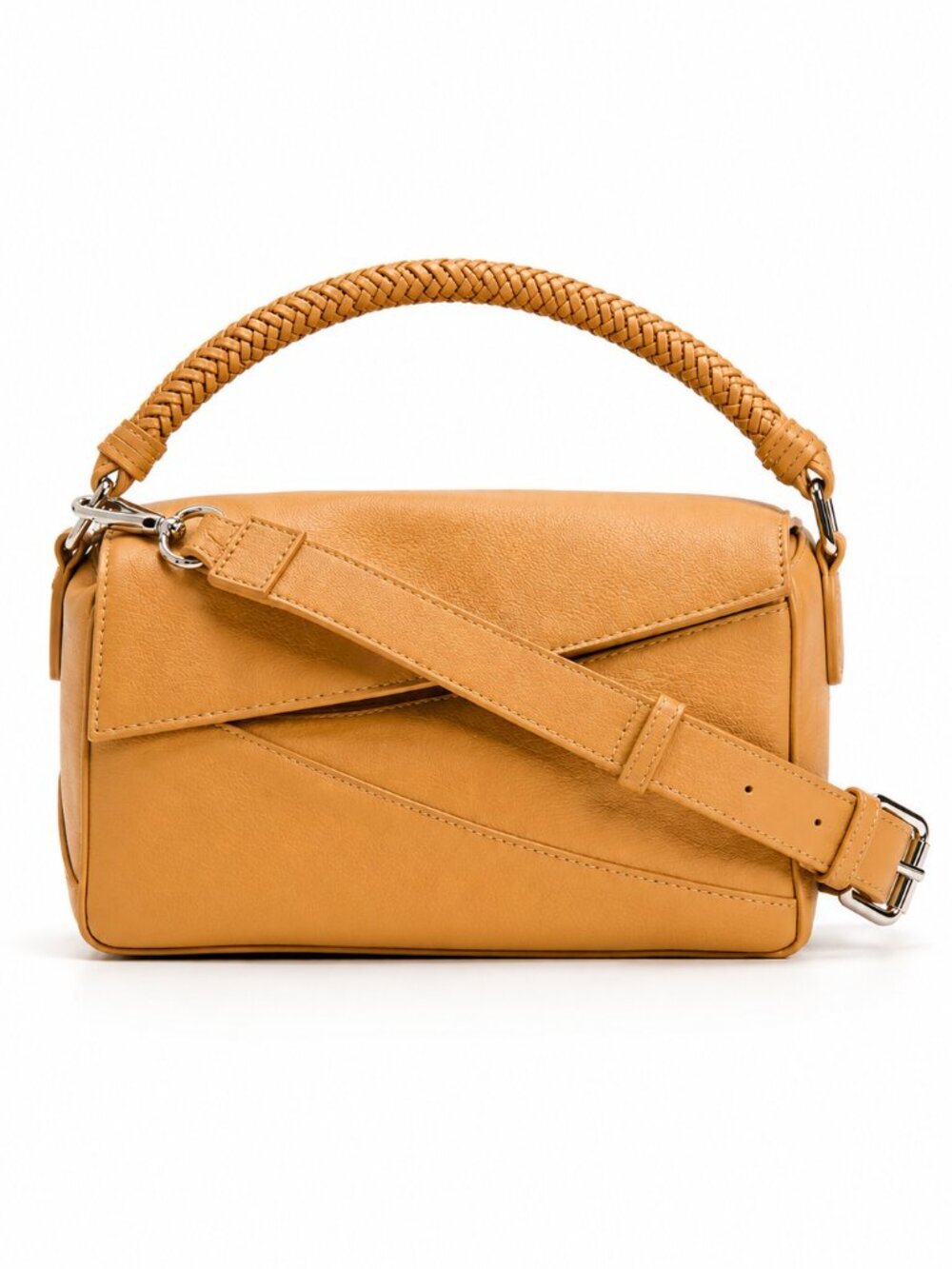 WALTER BAKER Chai Tea Jagger Genuine Leather Crossbody Puzzle Bag NEW NWT